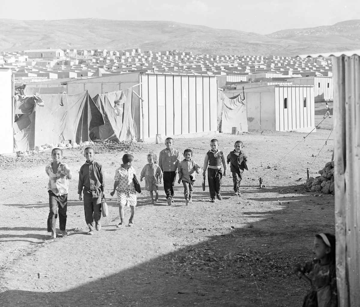 Een Palestijns vluchtelingenkamp in Baqa'a, 1969. (Beeld: UNRWA Archive)