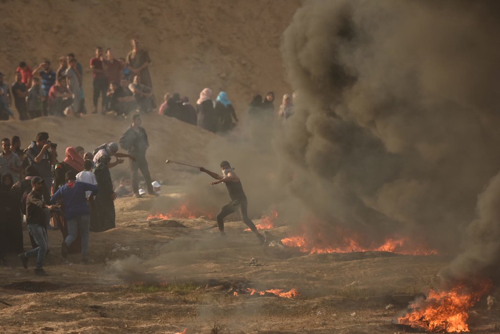 In de Gazastrook vinden zeer regelmatig grote gevechten plaats, 2018. (Beeld: Flickr)