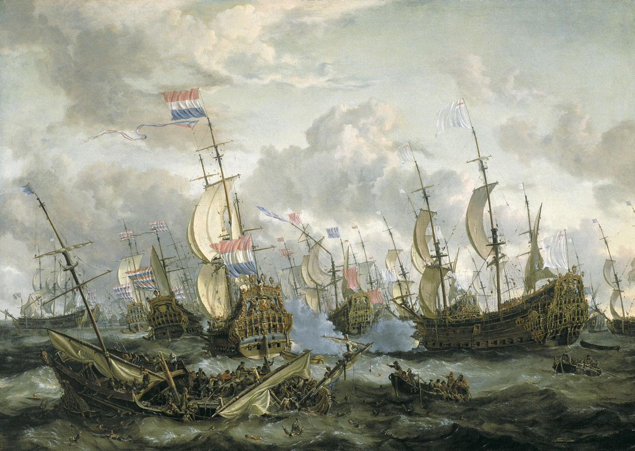 Schilderij van de Tweede Engels-Nederlandse Oorlog, 1665-1667.